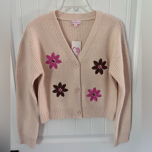 Design History Girls Lucky Floral Sweater Sz XL - Picture 1 of 9